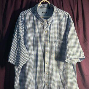 3XLT Men's short sleeve button down casual shirt